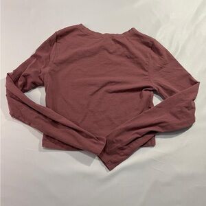Fashion Nova Red Brown Long Sleeve Tee
